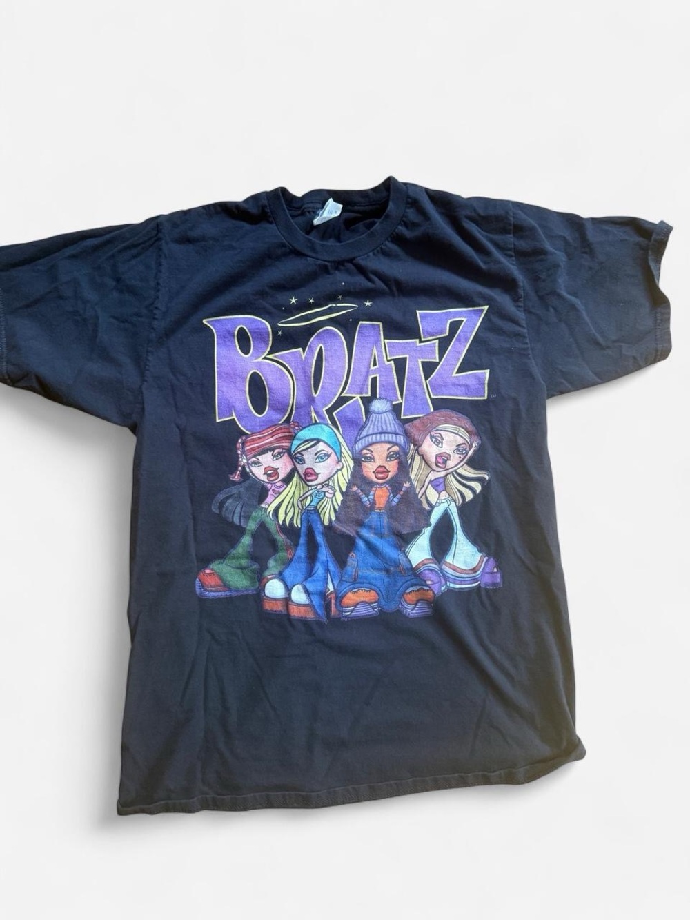 Bratz Short Sleeve Graphic Tee - Black with Purple Logo